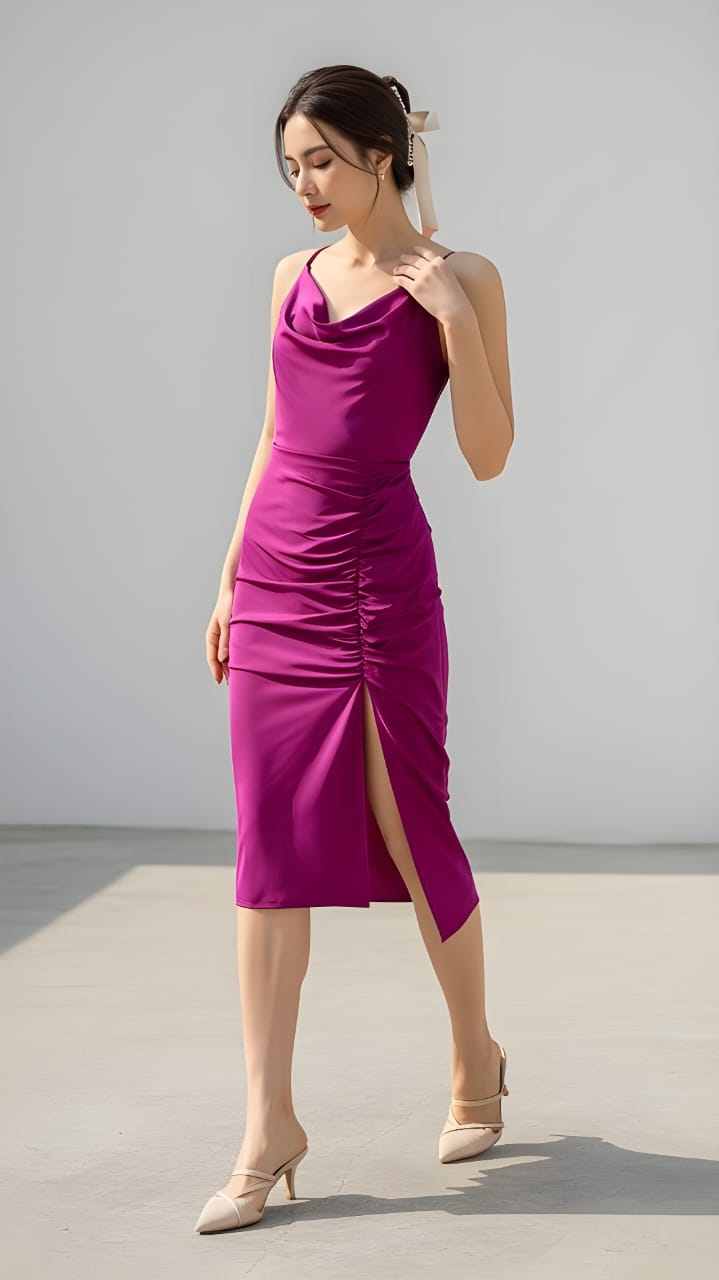 Vestido largo stretch