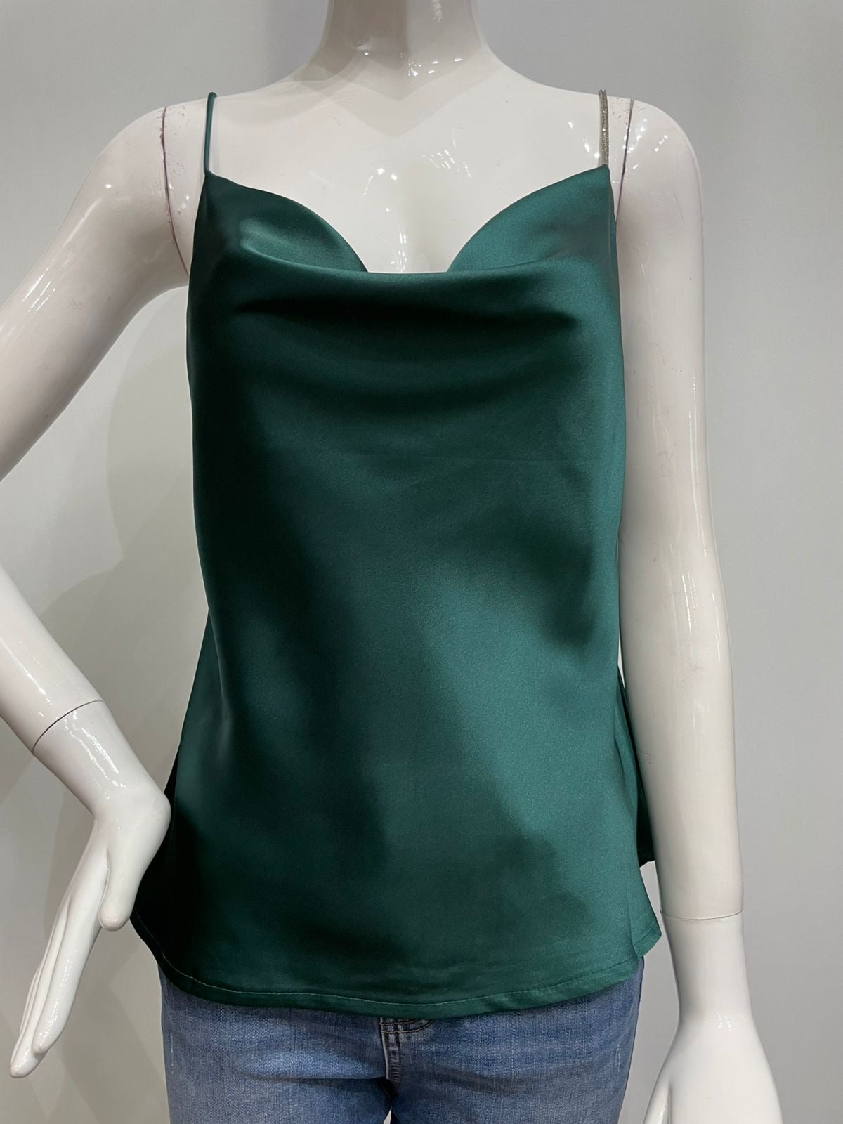 Blusa tirante brillante