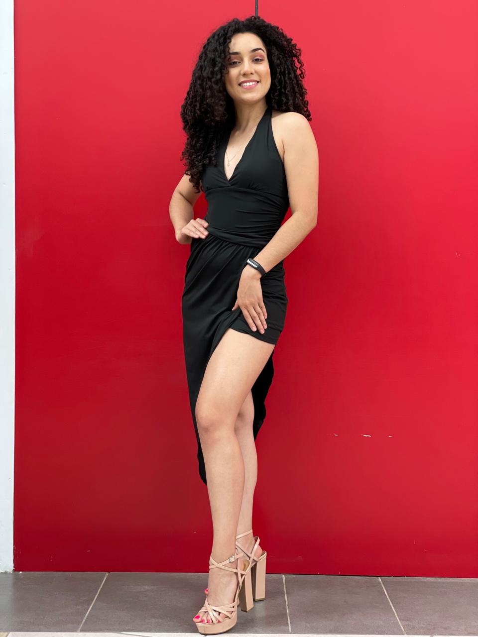 Vestido una pierna larga