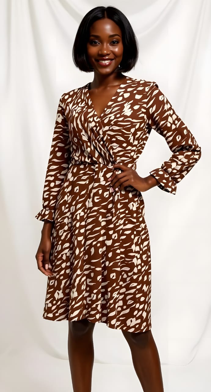 Vestido estampado stretch