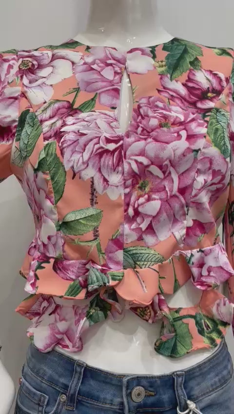 Blusa floreada