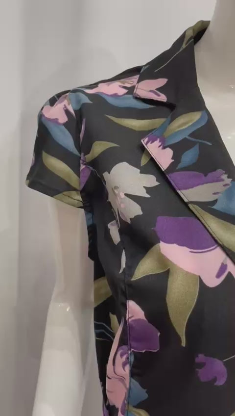 VESTIDO NEGRO FLORAL