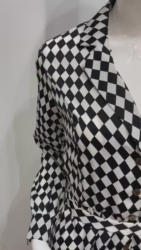 VESTIDO FLOJO DE ROMBOS