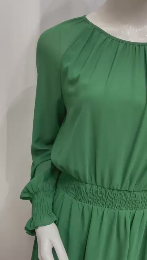 VESTIDO CHIFON MANGA LARGA