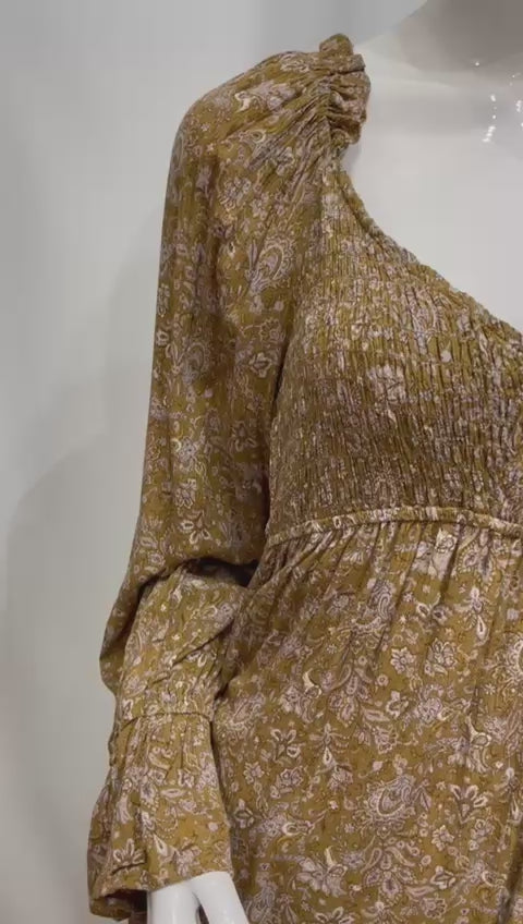 VESTIDO ESTAMPADO MANGA LARGA