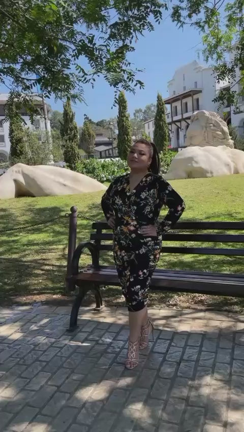 Vestido ajustado floral