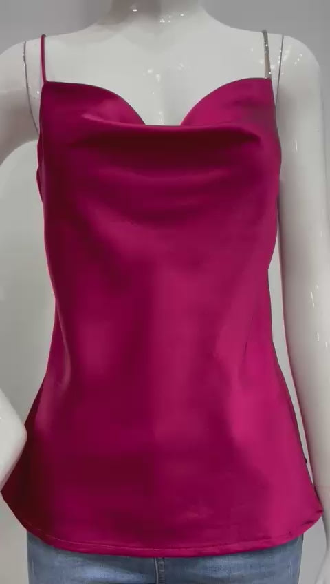 Blusa tirante brillante