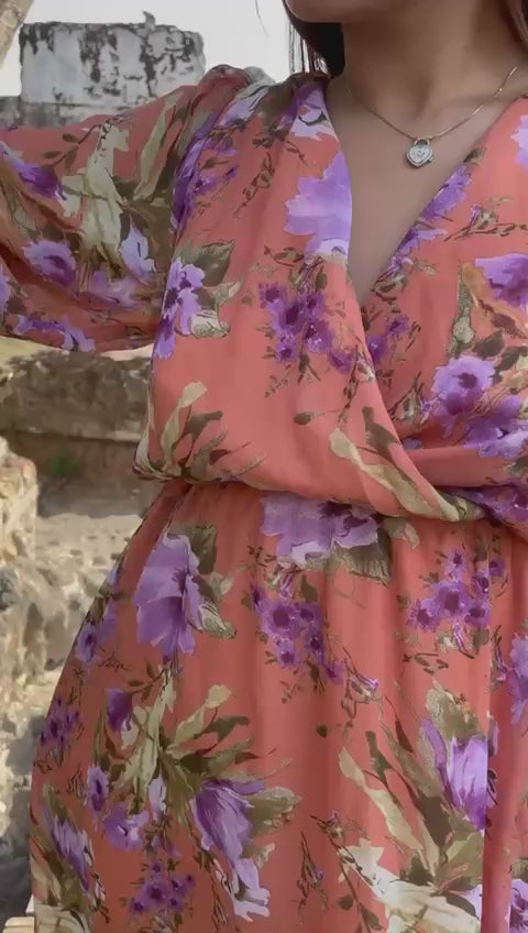 VESTIDO CHIFON FLORAL